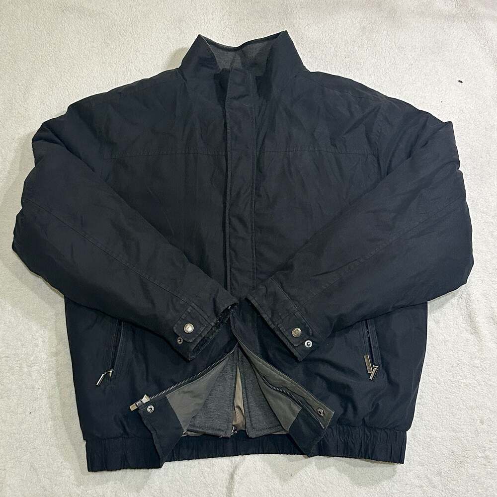 Weatherproof Garment Company Men's Black Insulated Bomber Jacket Size Large